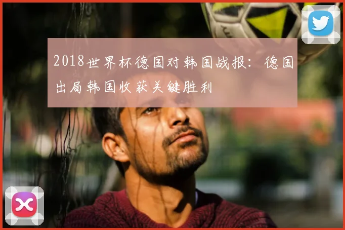 2018世界杯德国对韩国战报:德国出局韩国收获关键胜利